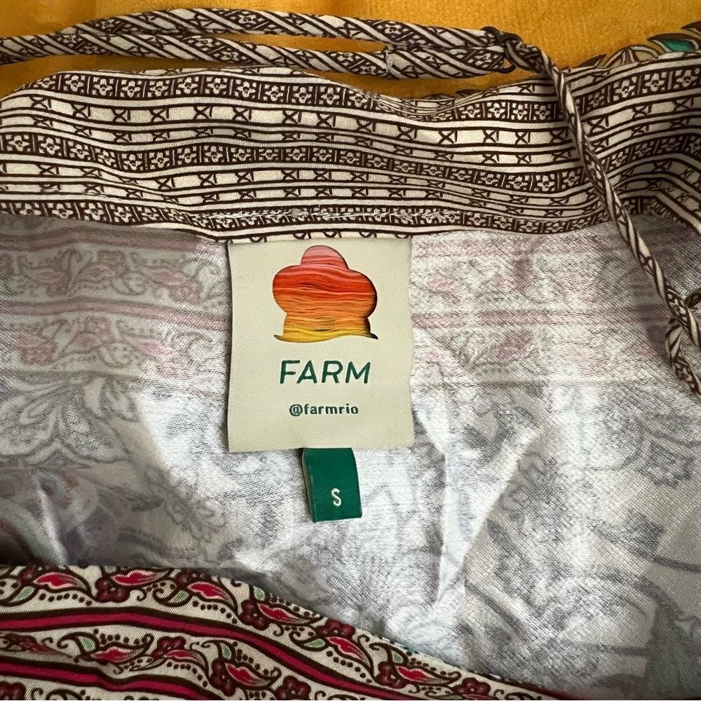 Farm Rio Gayatri Halter Mini Wrap Dress Size Small - Picture 6 of 8